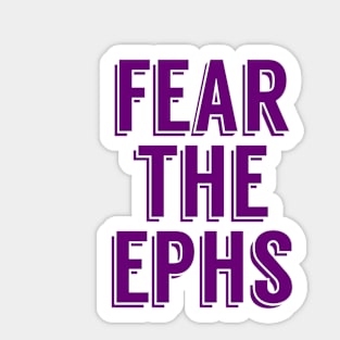 williams college "fear the ephs" (purple) Sticker